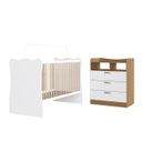 Ver imagem 1 de Quarto Infantil Completo Cômoda 3 Gavetas e Berço Branco/mel
