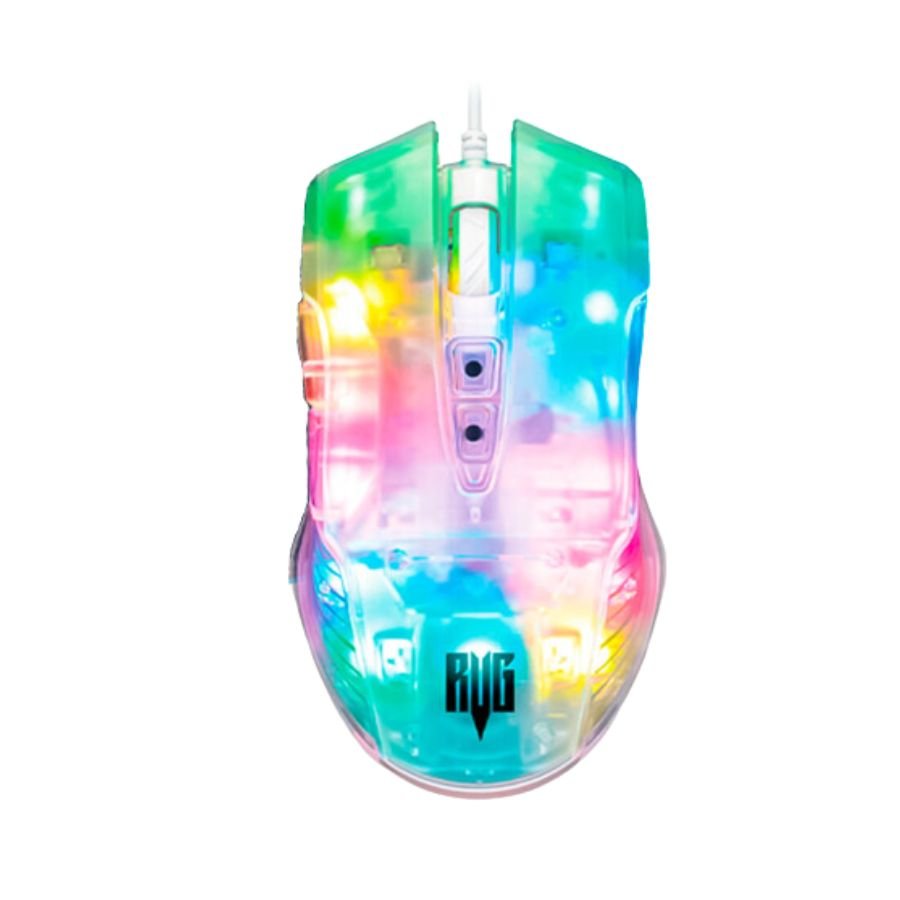 Mouse Gamer Transparente 3600 Dpi Led Rgb Revenger - Mo-tgr003