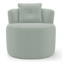 Ver imagem 7 de Kit Sofá e 02 Poltronas Orgânicas Living Bob com Almofadas Bouclê Verde Menta - Desk Design