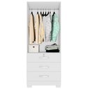 Ver imagem 3 de Guarda Roupa 3 Gavetas e 2 Portas Breda Branco