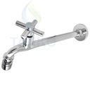 Ver imagem 4 de Torneira Tanque Reta Metal Bico Móvel Parede 18cm 1/4v C31