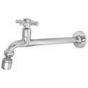 Ver imagem 1 de Torneira Tanque Reta Metal Bico Móvel Parede 18cm 1/4v C31