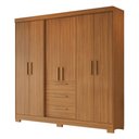 Ver imagem 1 de Guarda Roupa Casal 6 Portas 3 Gavetas Freijó Nt6030 Notável Móveis