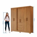 Ver imagem 6 de Guarda Roupa Casal 6 Portas 3 Gavetas Freijó Nt6030 Notável Móveis