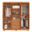 Ver imagem 3 de Guarda Roupa Casal 6 Portas 3 Gavetas Freijó Nt6030 Notável Móveis