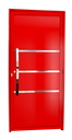 Ver imagem 1 de Porta Alumínio Lambril Evolution c/Puxador e.Vermelho 90 Brimak