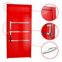 Ver imagem 2 de Porta Alumínio Lambril Evolution c/Puxador e.Vermelho 90 Brimak