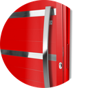 Ver imagem 3 de Porta Alumínio Lambril Evolution c/Puxador e.Vermelho 90 Brimak