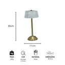 Ver imagem 6 de Luminária Touch Moderna LED Dourada Abajur Mesa Recarregável