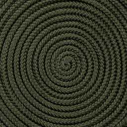 Cadeira Cancún - Alumínio Pintado Preto, Corda Náutica Jardim Varanda Área Externa - Verde Militar - 5