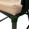 Cadeira Cancún - Alumínio Pintado Preto, Corda Náutica Jardim Varanda Área Externa - Verde Militar - 4
