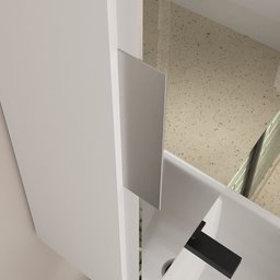 Conjunto Gabinete Banheiro Nivus 60cm (armário + Cuba + Espelheira) Branco Inteiro - 4