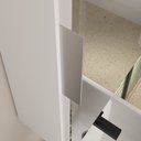 Ver imagem 4 de Conjunto Gabinete Banheiro Nivus 60cm (armário + Cuba + Espelheira) Branco Inteiro