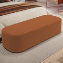 Ver imagem 2 de Puff Decorativo Orgânico para Living Quarto 195cm Doha W01 Bouclê Terracota - Lyam Decor