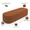 Ver imagem 4 de Puff Decorativo Orgânico para Living Quarto 195cm Doha W01 Bouclê Terracota - Lyam Decor