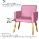 Ver imagem 3 de Poltrona para Quarto Infantil Tecido Suede Resistente Espaço Pequeno Pés de Madeira Estudo