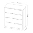 Ver imagem 3 de Cômoda 4 Gavetas Atria Demobile