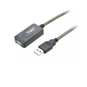 Cabo Extensor Usb 2.0 Macho/femea C/ Repetidor de Sinal 20m