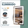 Espelho Retangular 70cm X 50cm Iluminado Touch Screen Led 3 Cores - 5
