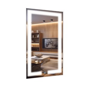 Espelho Retangular 70cm X 50cm Iluminado Touch Screen Led 3 Cores