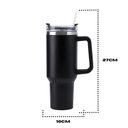 Ver imagem 2 de Copo Térmico Grande 1200 Ml Canudo Parede Dupla Cor Branco