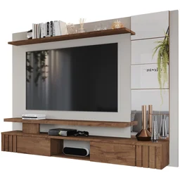 Painel para TVs até 65 Polegadas com Espelho 2 Portas Chorme Espresso Móveis - 2