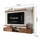 Ver imagem 3 de Painel para TVs até 65 Polegadas com Espelho 2 Portas Chorme Espresso Móveis