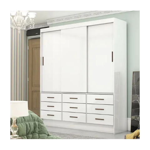 Guarda Roupa Sevilha 3 Portas sem Espelho Branco - Carioca