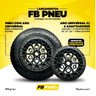 Pneu Roda Para Carrinho De Mao Eixo Universal Fb Pneu - 3