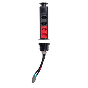 Mini Totem 4 Tomadas - 2 - 110v + 2- 220v Flex Qtmov