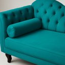 Ver imagem 3 de Chaise Recamier 150 Cmem Veludo Pés Luis Xv Capitonê de Luxo