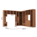 Ver imagem 3 de Guarda Roupa Planejado 13 Portas 3 Gavetas 8 Peças Hera CabeCasa MadeiraOriginals Louro