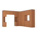 Ver imagem 2 de Guarda Roupa Planejado 13 Portas 3 Gavetas 8 Peças Hera CabeCasa MadeiraOriginals Louro