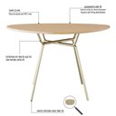 Ver imagem 4 de Mesa de Jantar Orgânica Soho 120cm Acácia Mel - Est.Champ