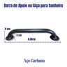 Alça de Segurança Barra de Apoio Banheiro 60cm Preto Oferta Cor Preto - 5