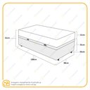 Ver imagem 3 de Cama Box com Baú Solteiro Branca + Colchão de Espuma D20 Gazin Supreme 88x188x47cm
