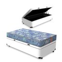 Ver imagem 1 de Cama Box com Baú Solteiro Branca + Colchão de Espuma D20 Gazin Supreme 88x188x47cm