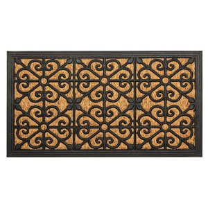 Capacho de Borracha Alagoas 03 Bege-preto 0,33x0,60m