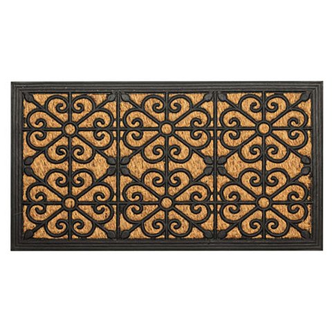 Capacho de Borracha Alagoas 03 Bege-preto 0,33x0,60m