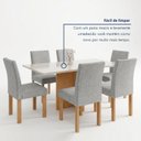 Ver mais imagens de Conjunto de Mesa de Jantar 6 Lugares 160x80cm com Cadeiras Carol Cinamomo e Cinza