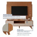 Ver mais imagens de Rack com Painel para TV até 65 Polegadas 185cm x 187cm 100% MDF e Pés em Madeira Maciça Ares