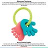 Mordedor Infantil Para Bebê +3 Meses Mãozinha e Pezinho Com Formato Divertido Anel Com Textura - Ros - 2