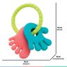 Mordedor Infantil Para Bebê +3 Meses Mãozinha e Pezinho Com Formato Divertido Anel Com Textura - Ros - 4