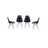 Kit 4 Cadeiras Eames DKR Base Madeira com Assento em Polipropileno - 1