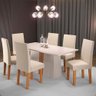 Mesa de Jantar 6 Lugares Andressa Off White/blonde/mel/nude 26683 - Viero Móveis - 1