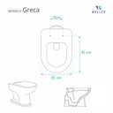 Ver imagem 3 de Assento Sanitário Almofadado Greca Branco para Vaso Belize