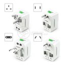 Ver imagem 1 de Adaptador Tomada Universal Padrão 150 Países Uk Europa Eua Asia Viagem Bivolt 110/220 Bivolt Aio