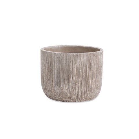Cachepot Decorativo em Cimento Cinza 14,5cm 12384g Mart