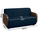 Ver imagem 6 de Sofá Orgânico Curvo Malbec 2 Lugares 130cm Bouclê Facto - Sofa Store:bouclê Azul Marinho