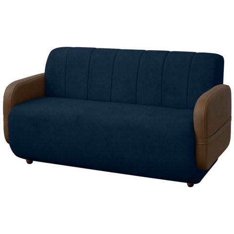 Sofá Orgânico Curvo Malbec 2 Lugares 130cm Bouclê Facto - Sofa Store:bouclê Azul Marinho